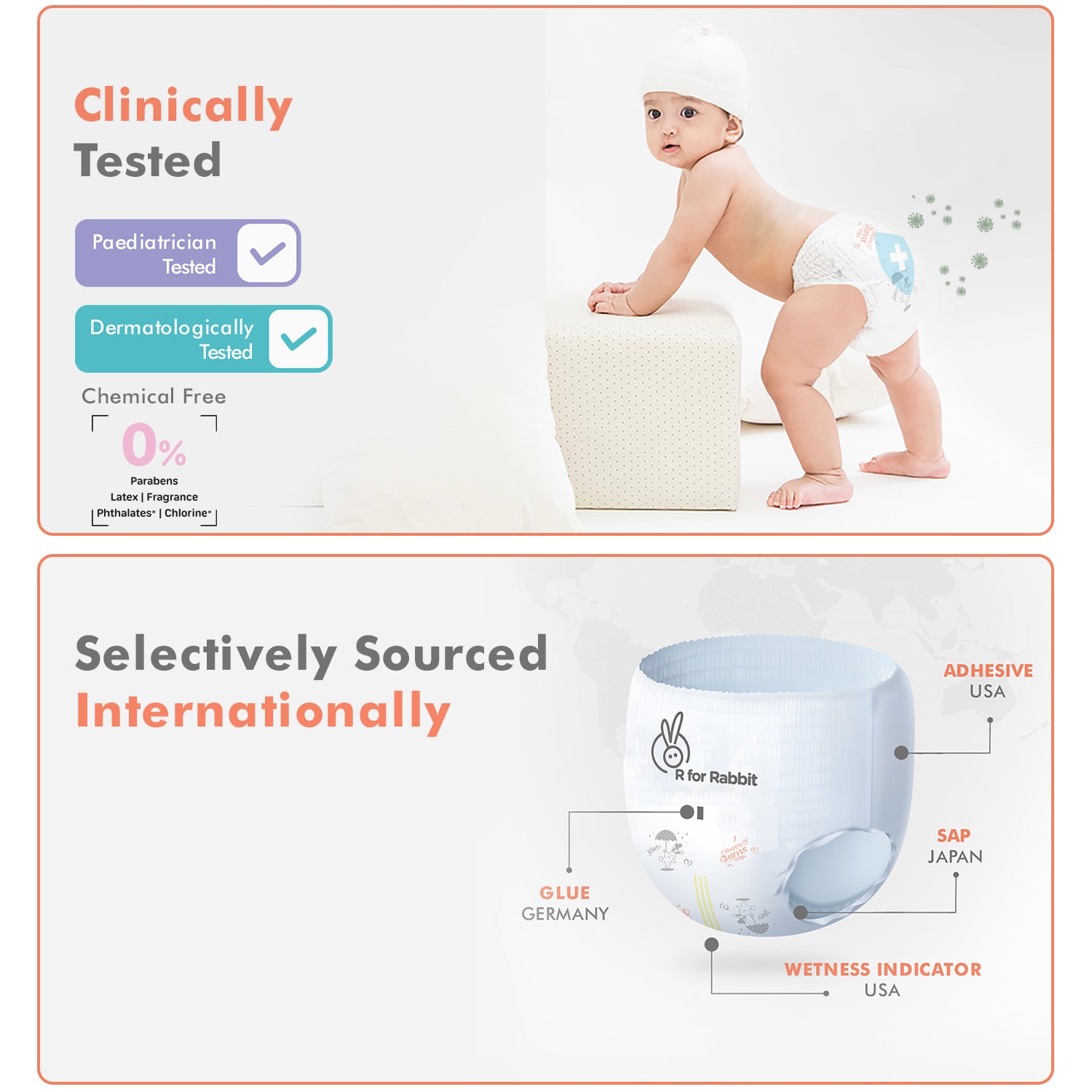 Feather Diapers Xs 44 Pcs – Next Gen Baby Diapers That Breathes, Dermatologically Tested