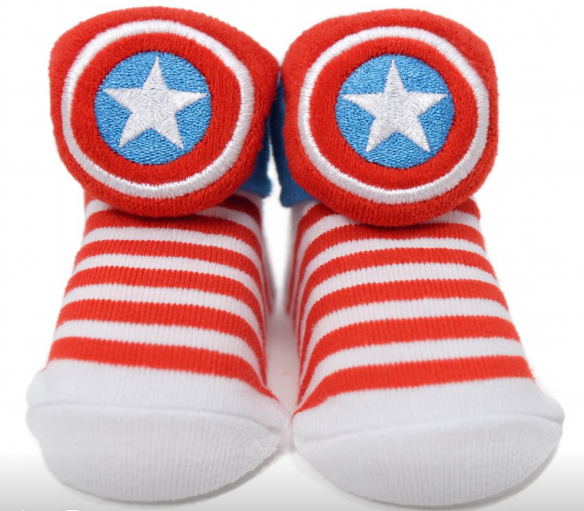 Baby Soft Grip Sock Shoes – Red Shield Design