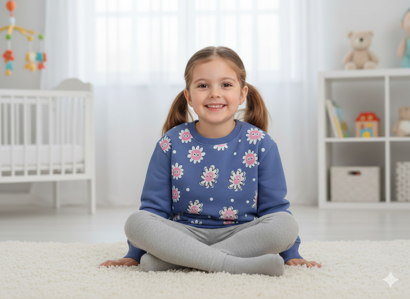 Girls Sweat Shirt Blue