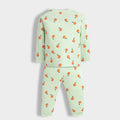 Multicolour Orange Bliss Print Cotton Full Sleeves T-Shirt & Pant Set