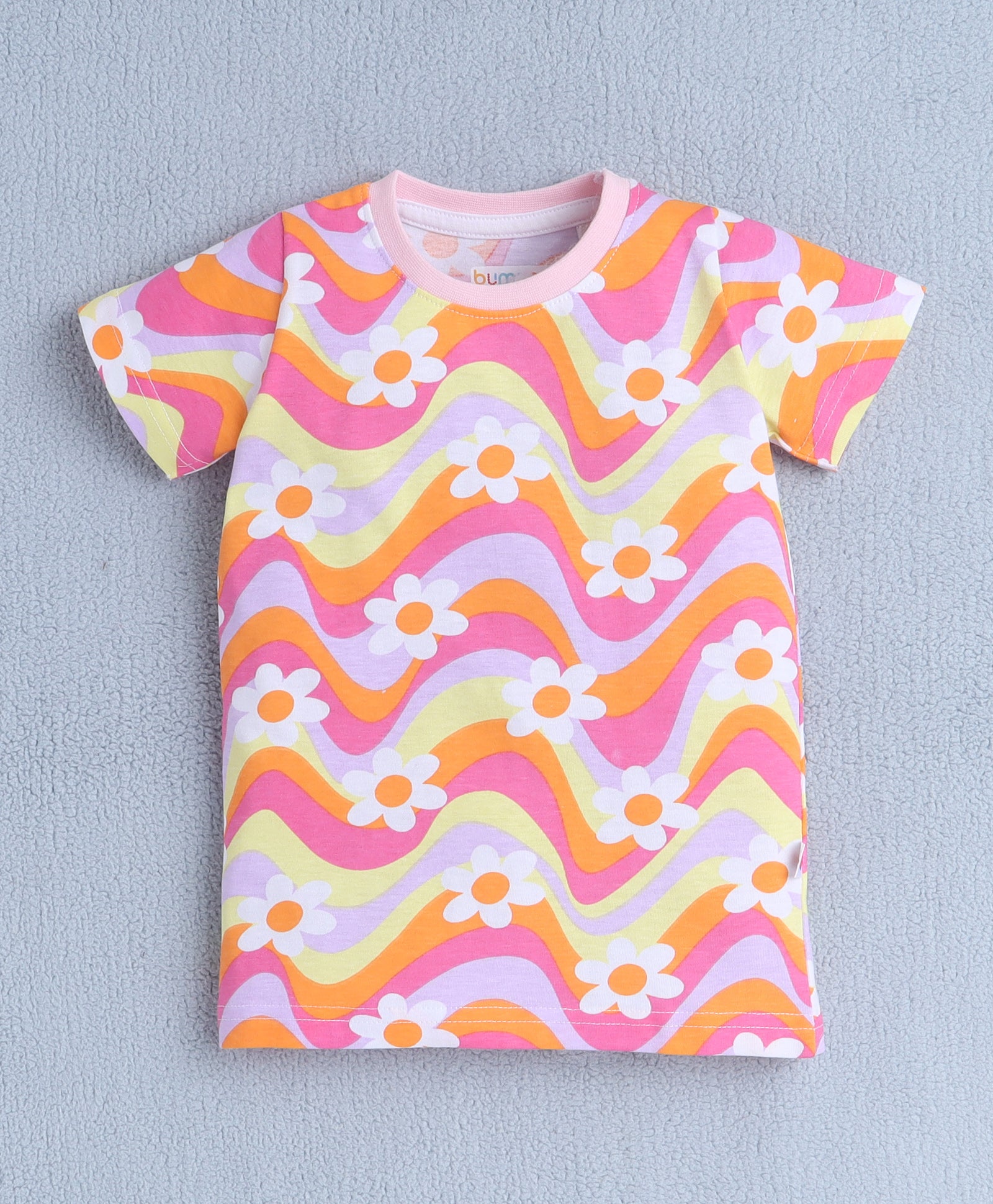 Multi Girls Half Sleeves T-Shirt & Short Set