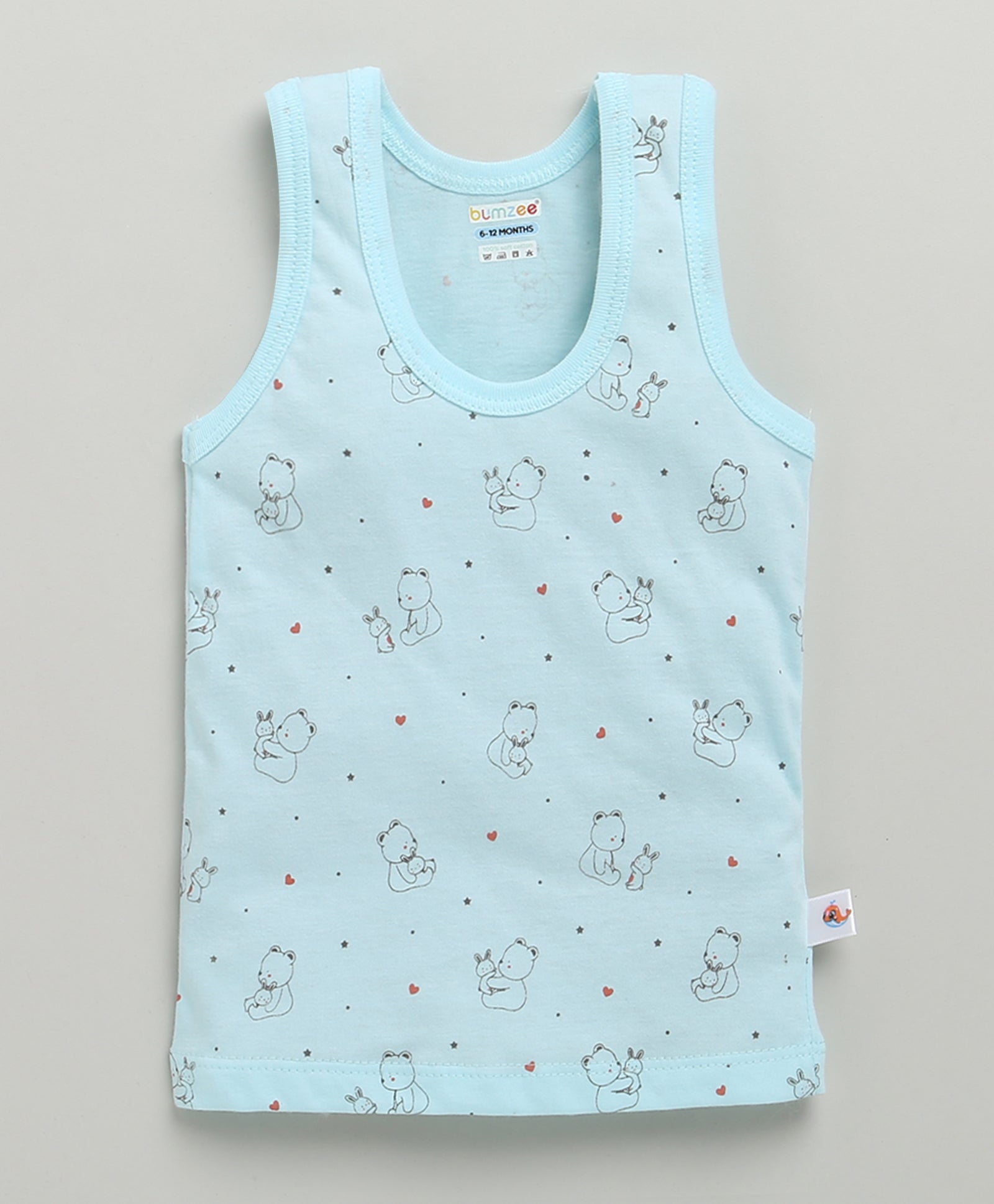 Boys Sleeveless Vest Yellow & Aqua Pack of 3