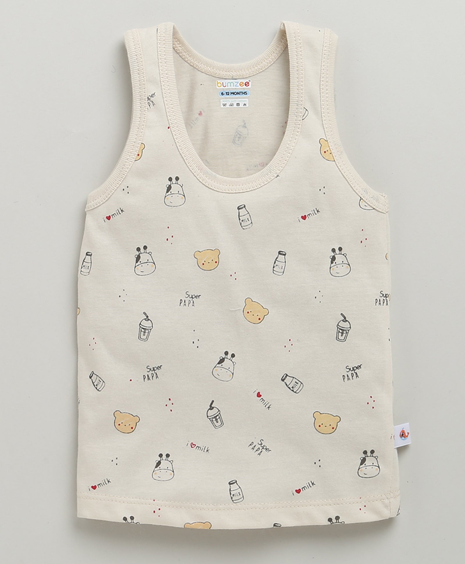 Boys Sleeveless Vest Beige & Sky Blue Pack of 3