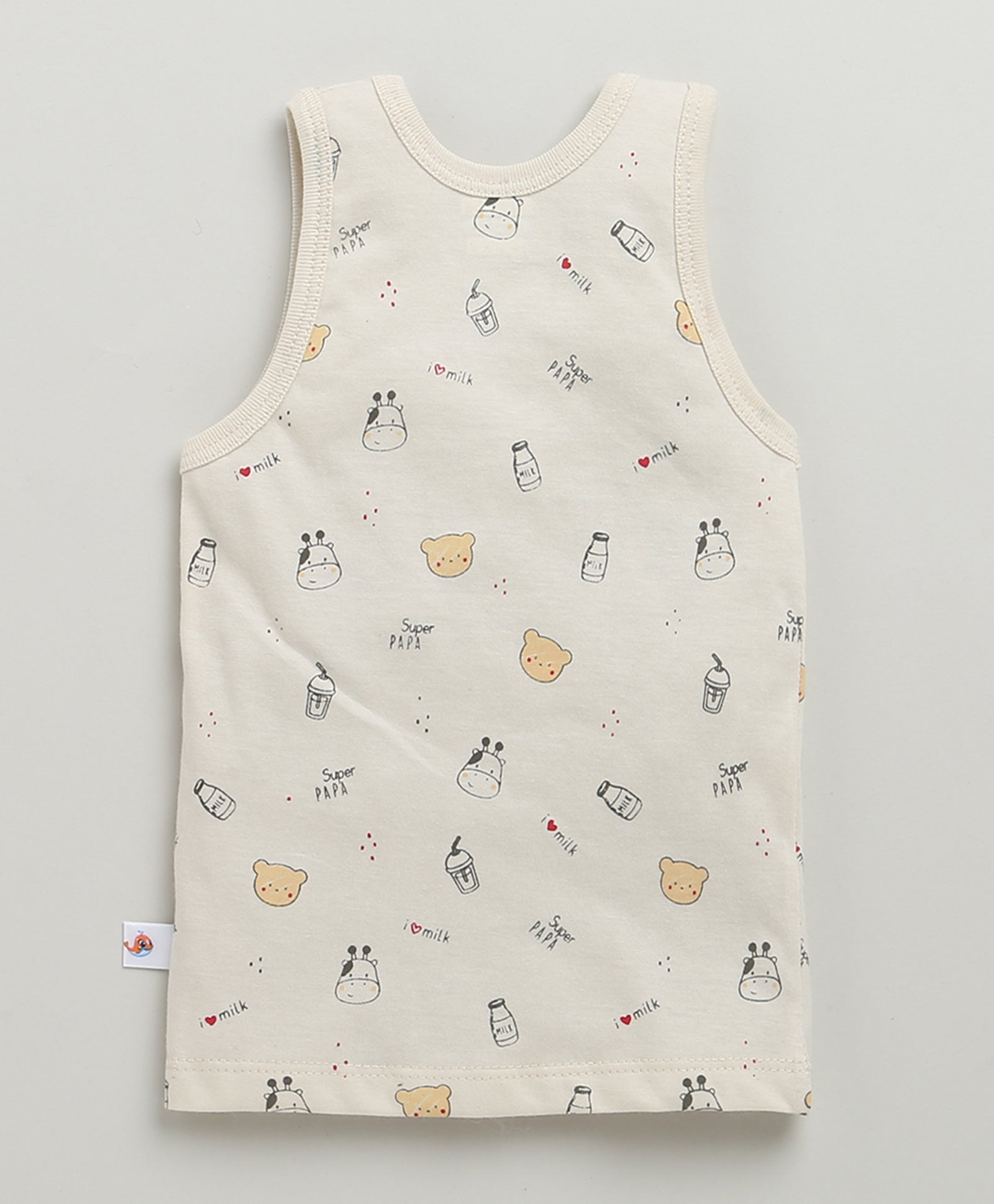 Boys Sleeveless Vest Beige & Sky Blue Pack of 3