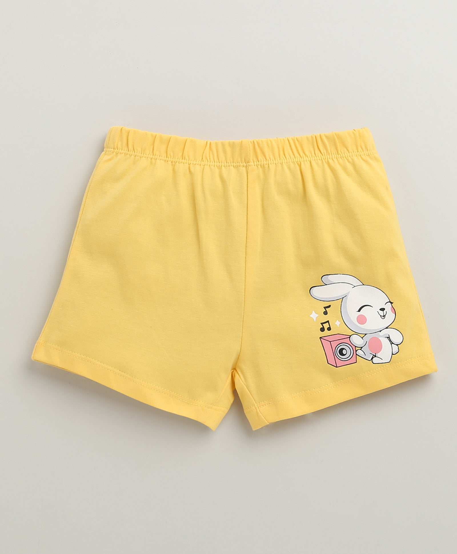Sky Blue & Yellow Girls Shorts Pack Of 2