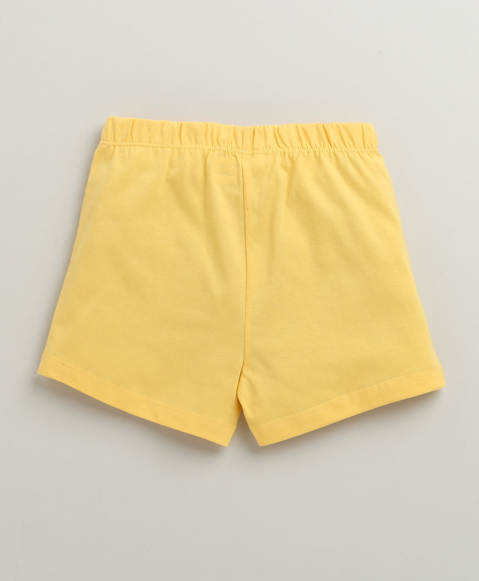 Sky Blue & Yellow Girls Shorts Pack Of 2