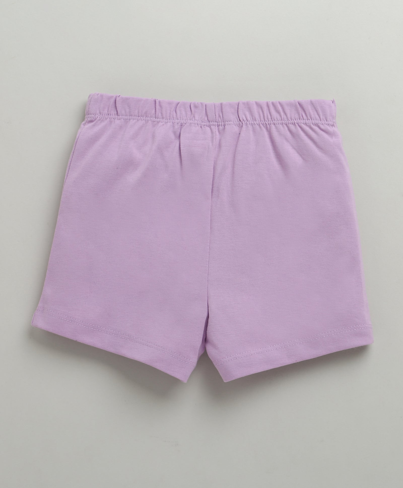 White & Lavender Girls Shorts Pack Of 2