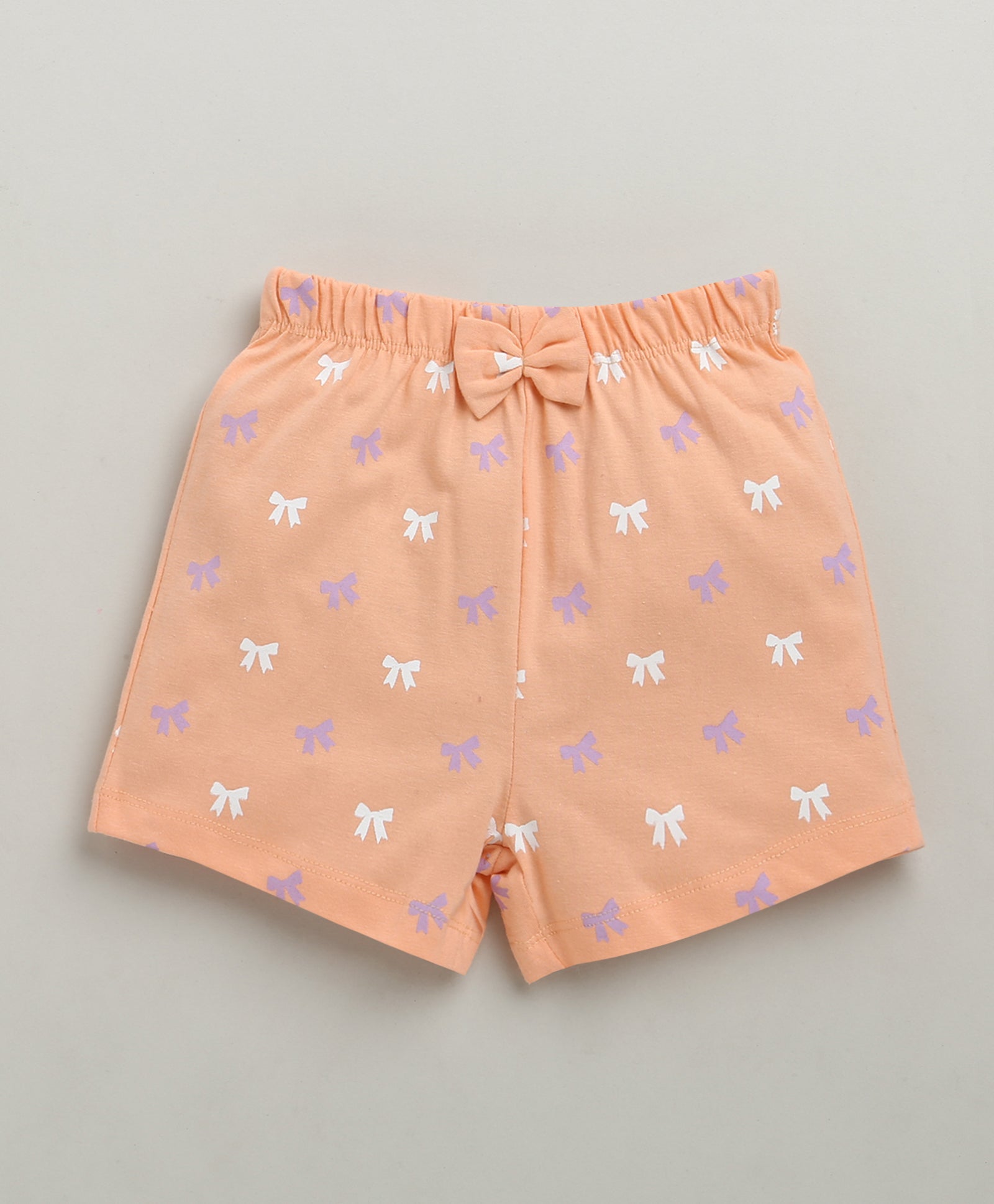 Peach & Lavender Girls Shorts Pack Of 3