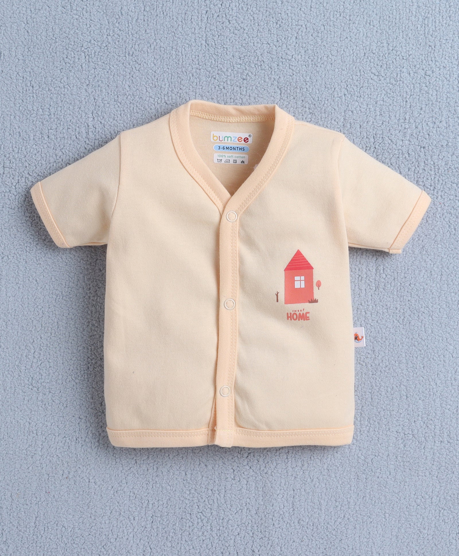 Girls Half Sleeves Jabla Peach & White Pack of 3