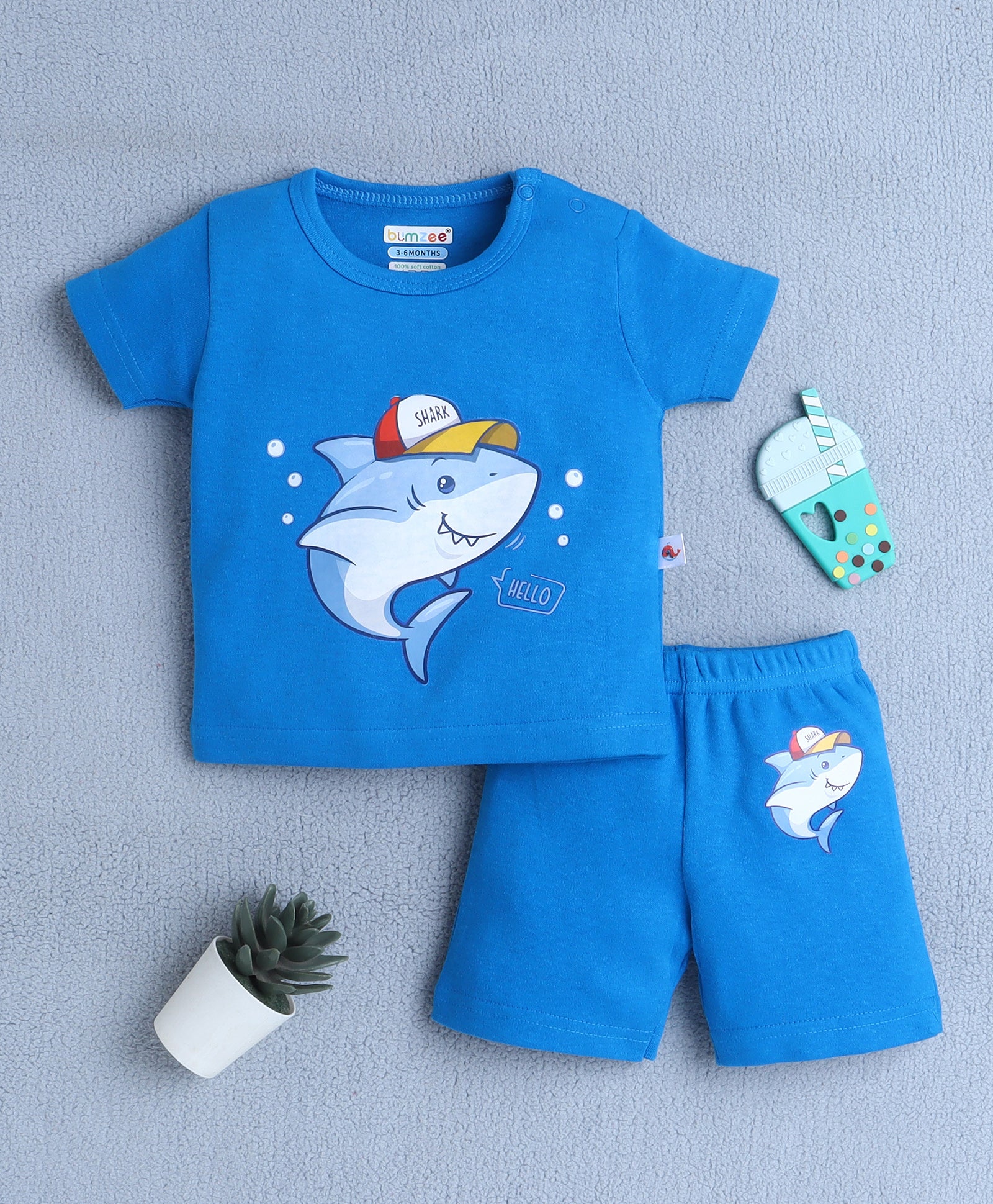 Royal Blue Baby Boys Half Sleeves T-Shirt & Short Set