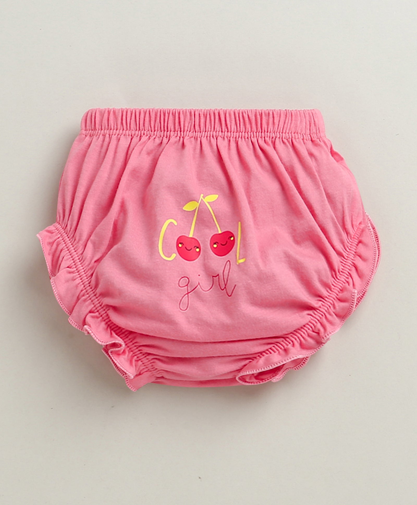 Yellow & Pink Girls Cotton Panties Pack of 3