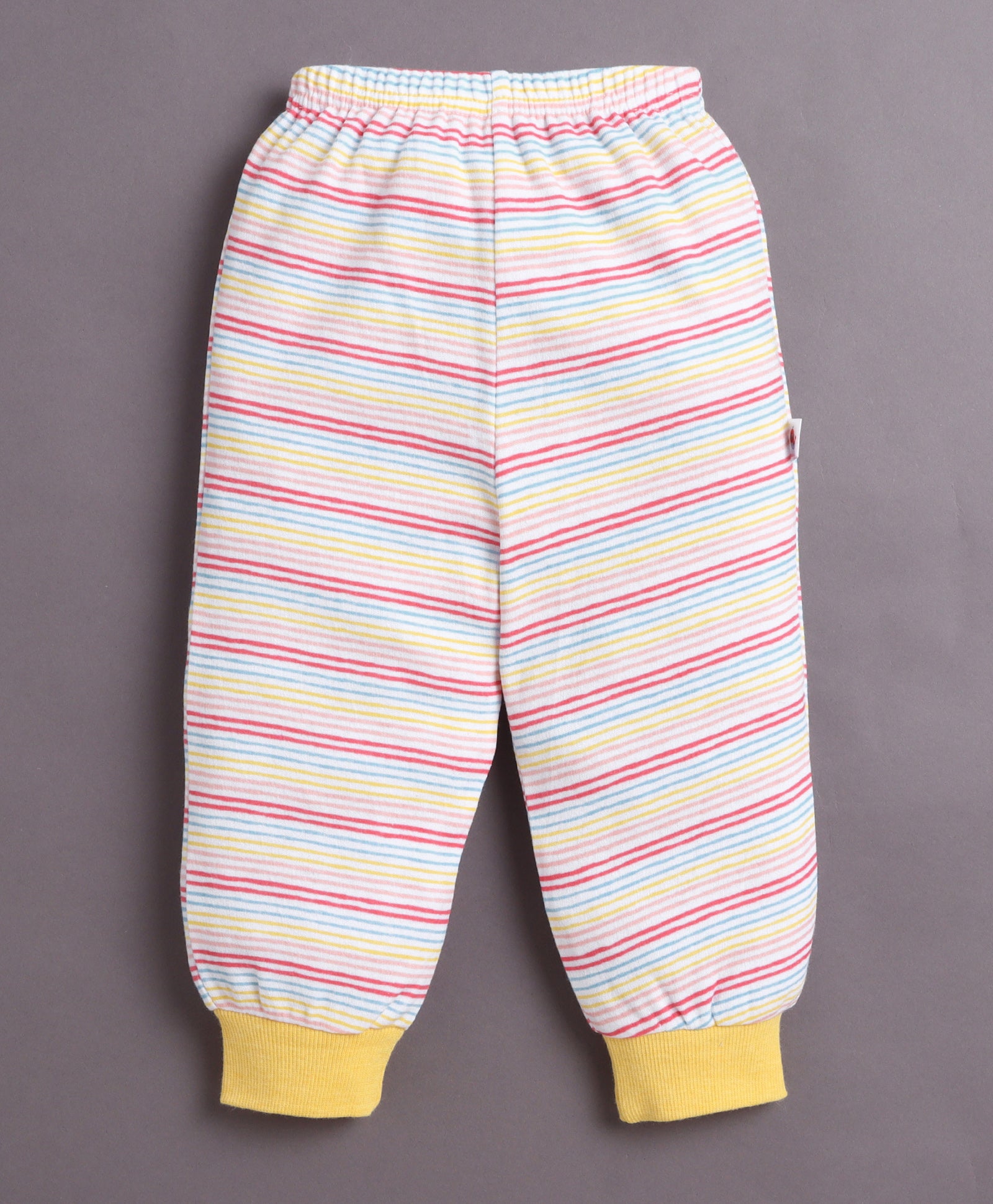 Lavender & White Full Length Girls Cotton Pyjamas Pack Of 4