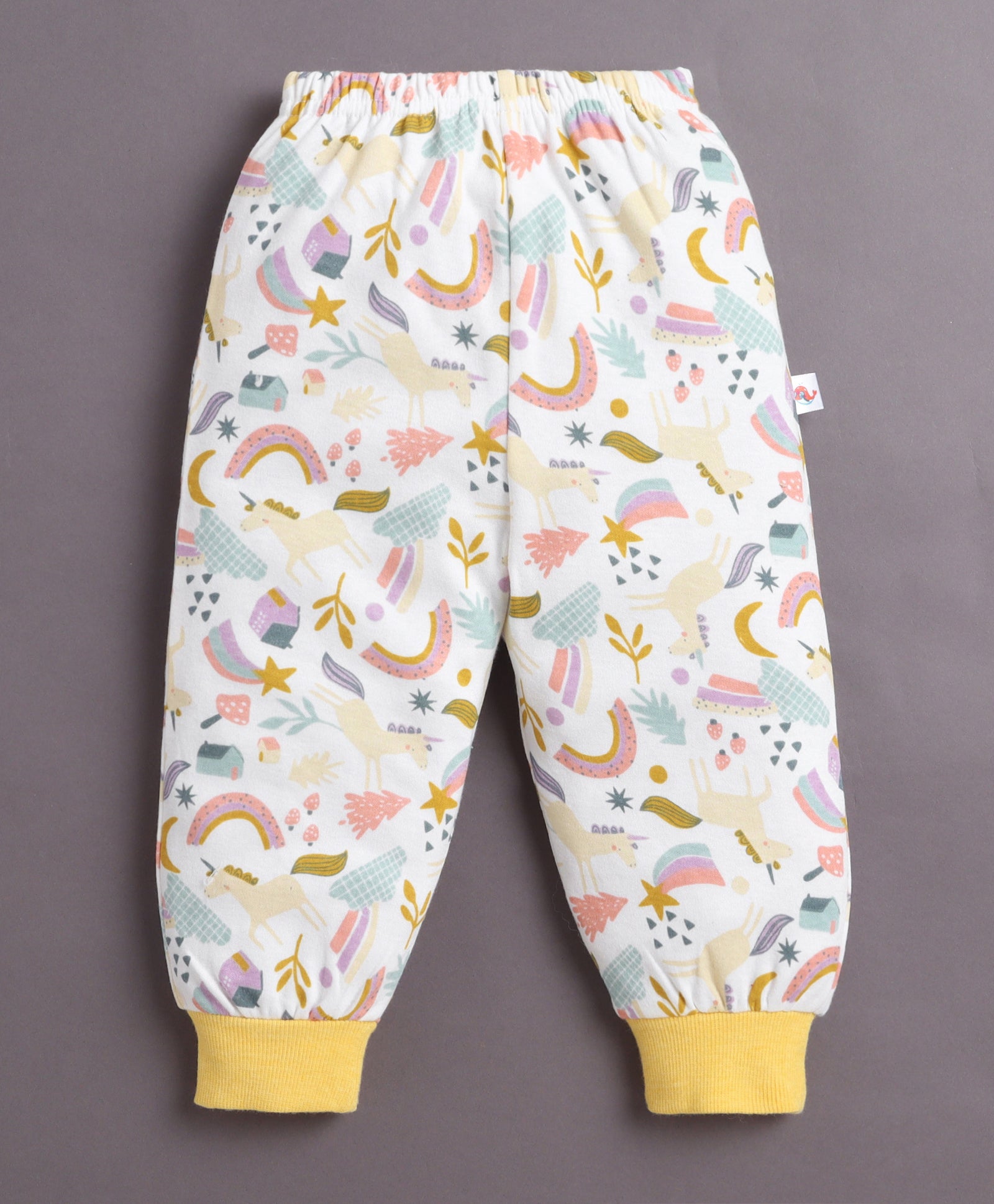 Lavender & White Full Length Girls Cotton Pyjamas Pack Of 4