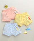 Yellow & Peach Boys Cotton Trunks Pack of 3