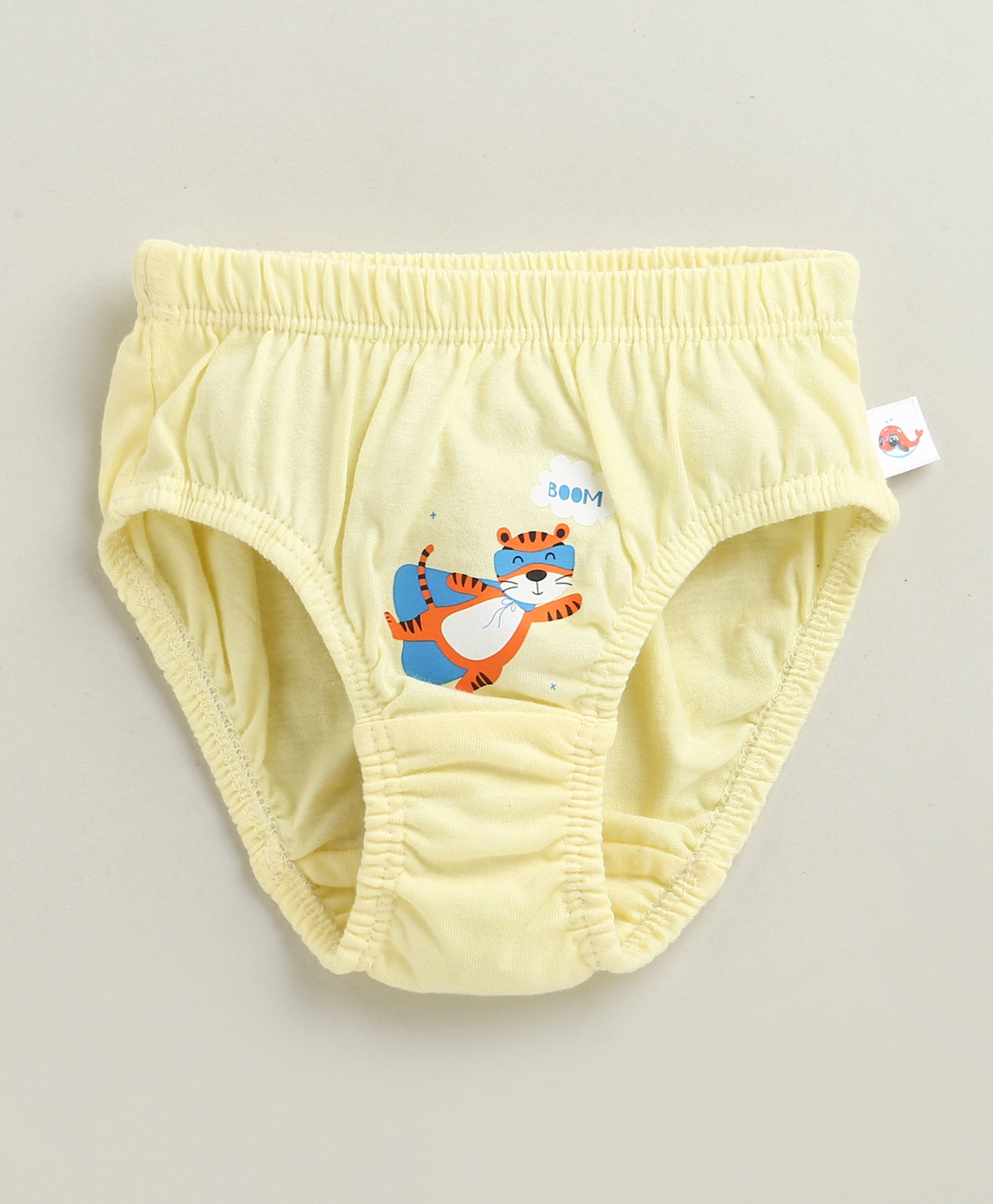 Yellow & Peach Boys Cotton Briefs Pack of 3