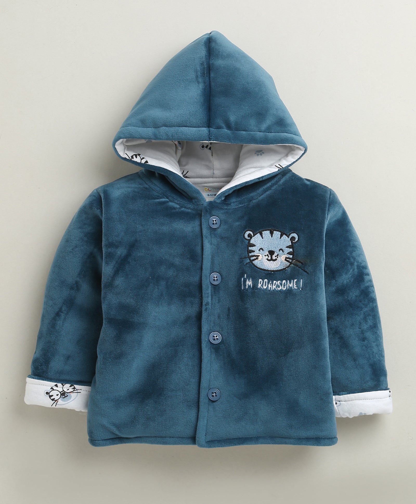 Navy & White Boys Full Sleeves Cotton Blend Winter Wear Set