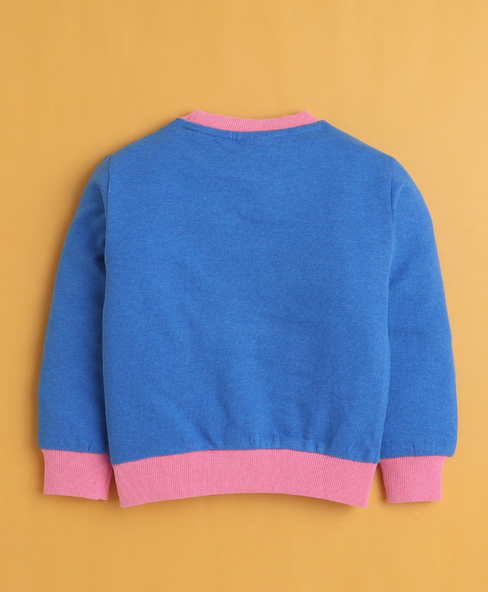 Blue Girls Full Sleeves Cotton Sweatshirt