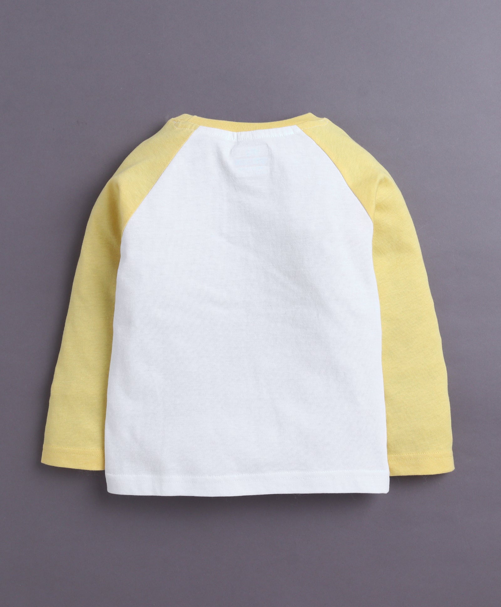 Yellow & White Boys Full Sleeves Cotton T-Shirt & Pyjama Set