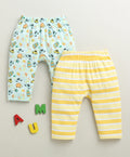 Sky Blue & Yellow Baby Boys Diaper Pants / Leggings / Pyjamas Pack Of 2