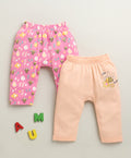 Peach & Pink Baby Girls Diaper Pants / Leggings / Pyjamas Pack Of 2