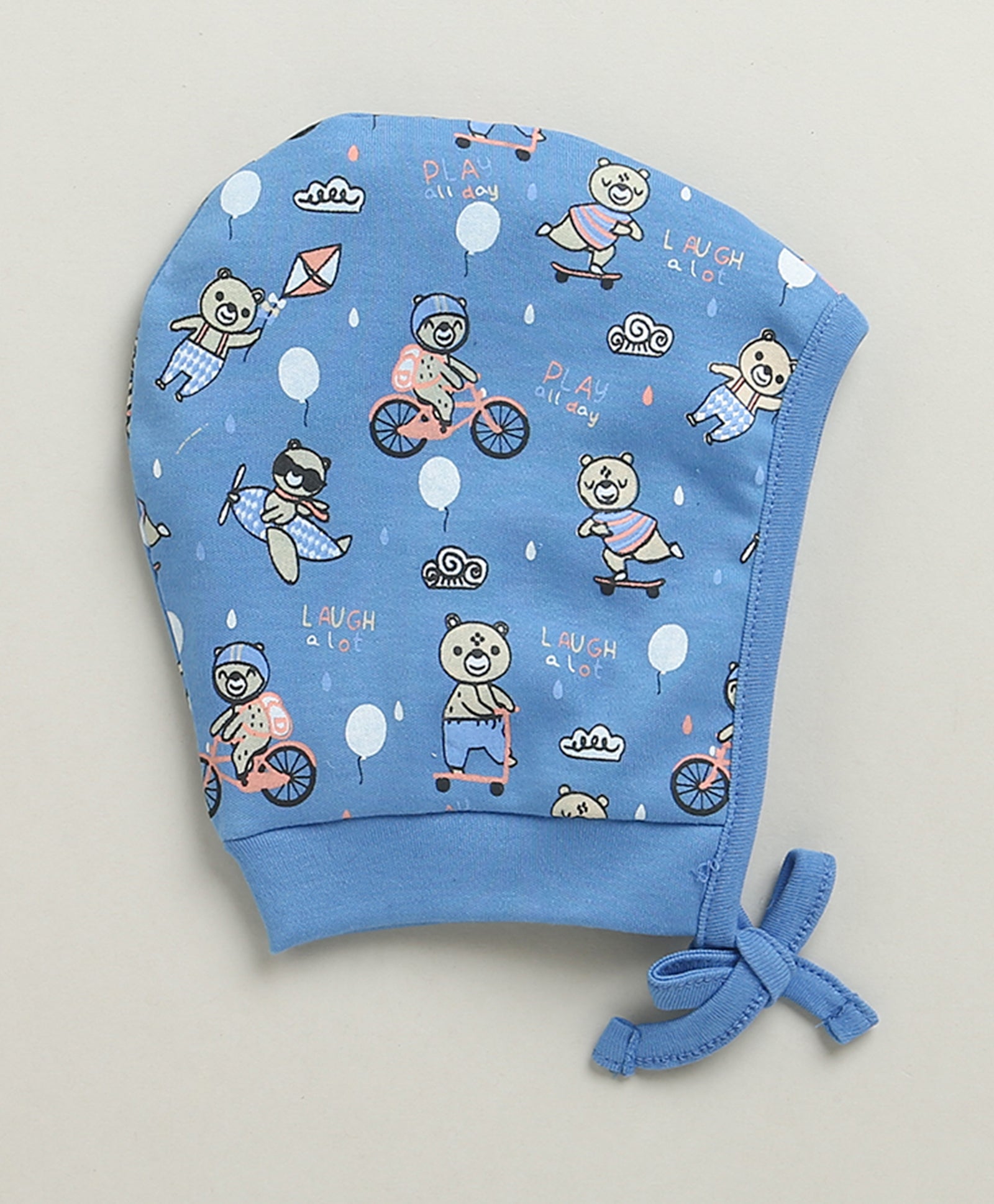 Blue & Multi Boys Cotton Pack Of 2 Bonet Cap