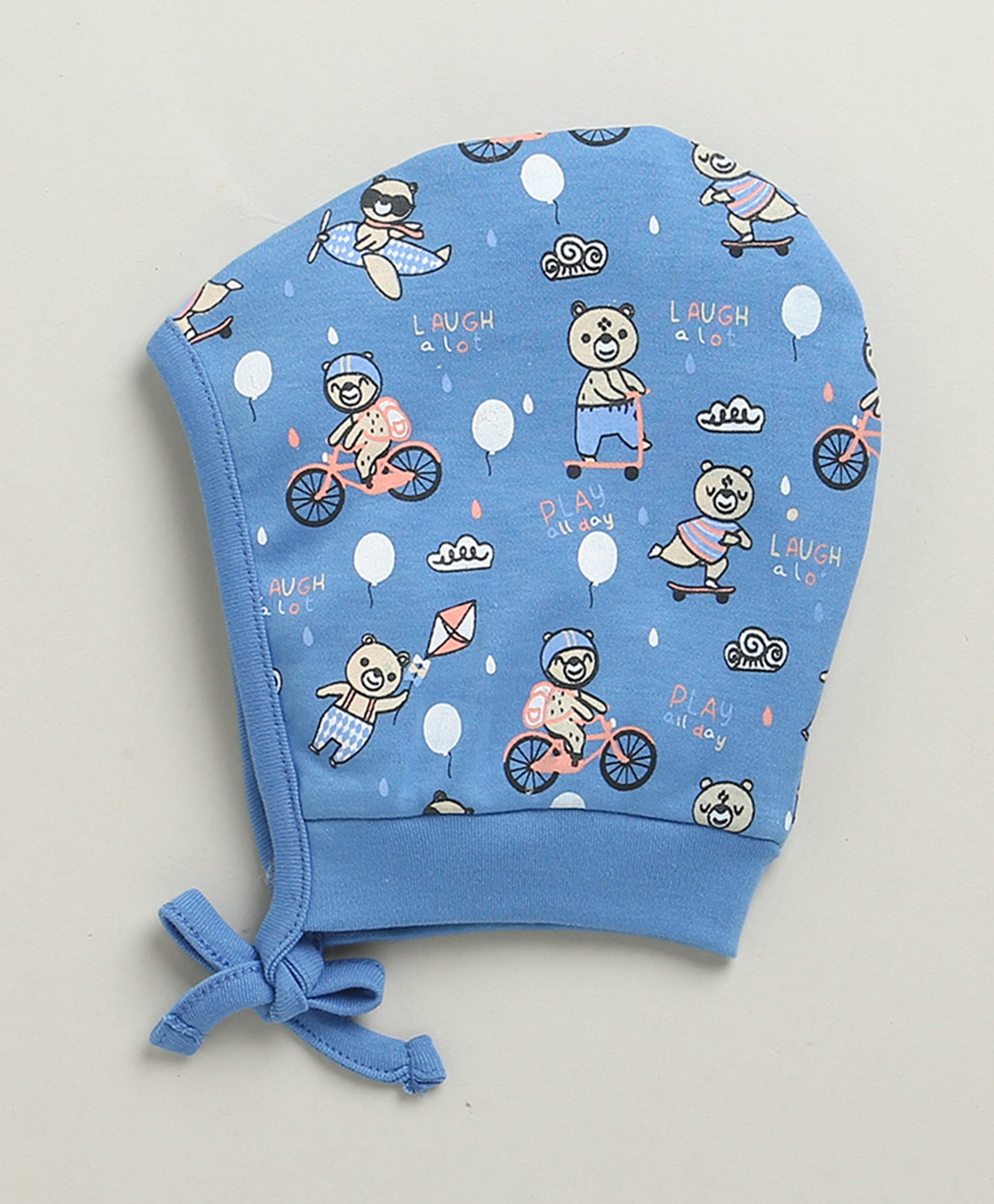 Blue & Multi Boys Cotton Pack Of 2 Bonet Cap
