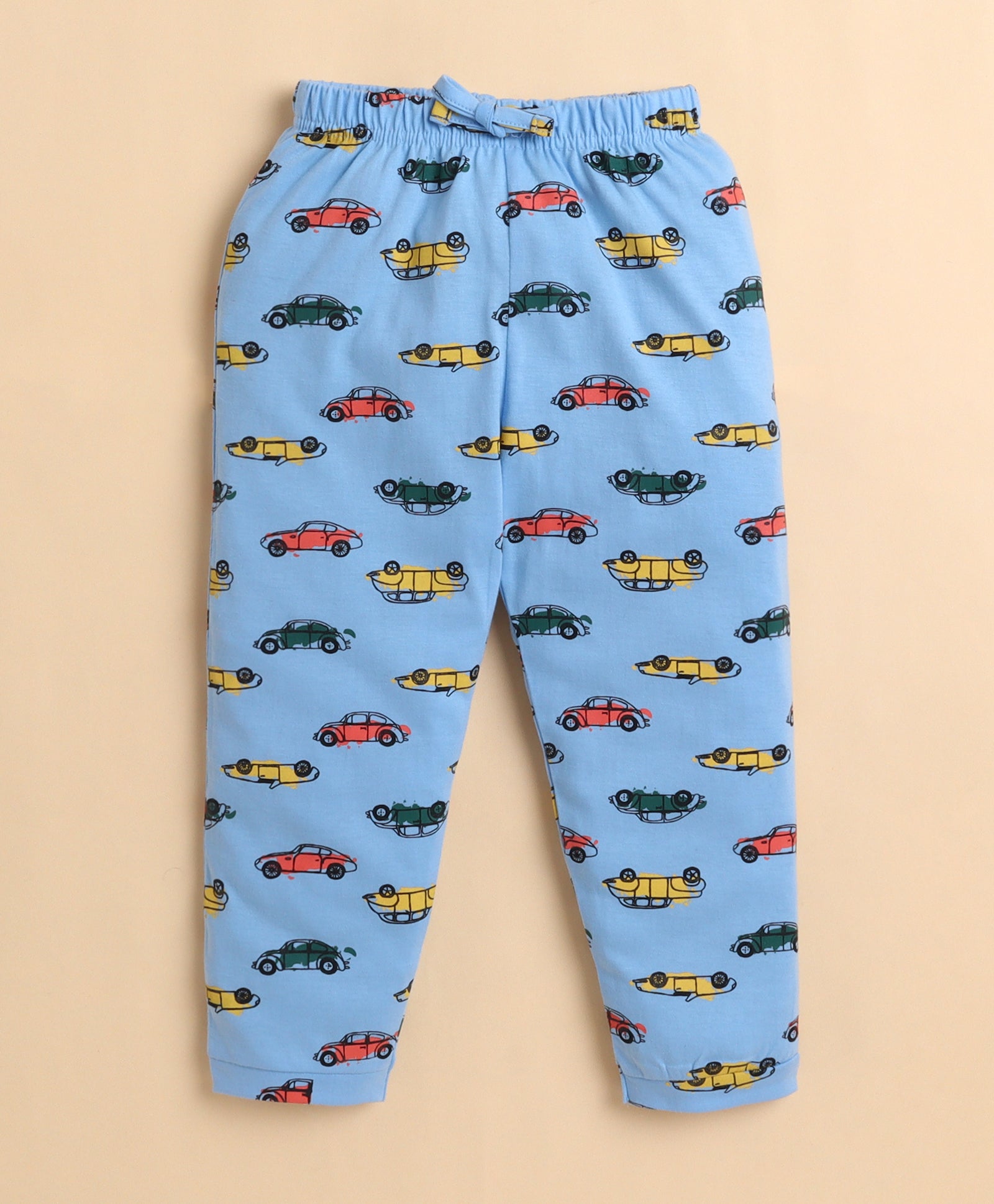 Sky Blue Boys Full Sleeves Cotton Night Suit