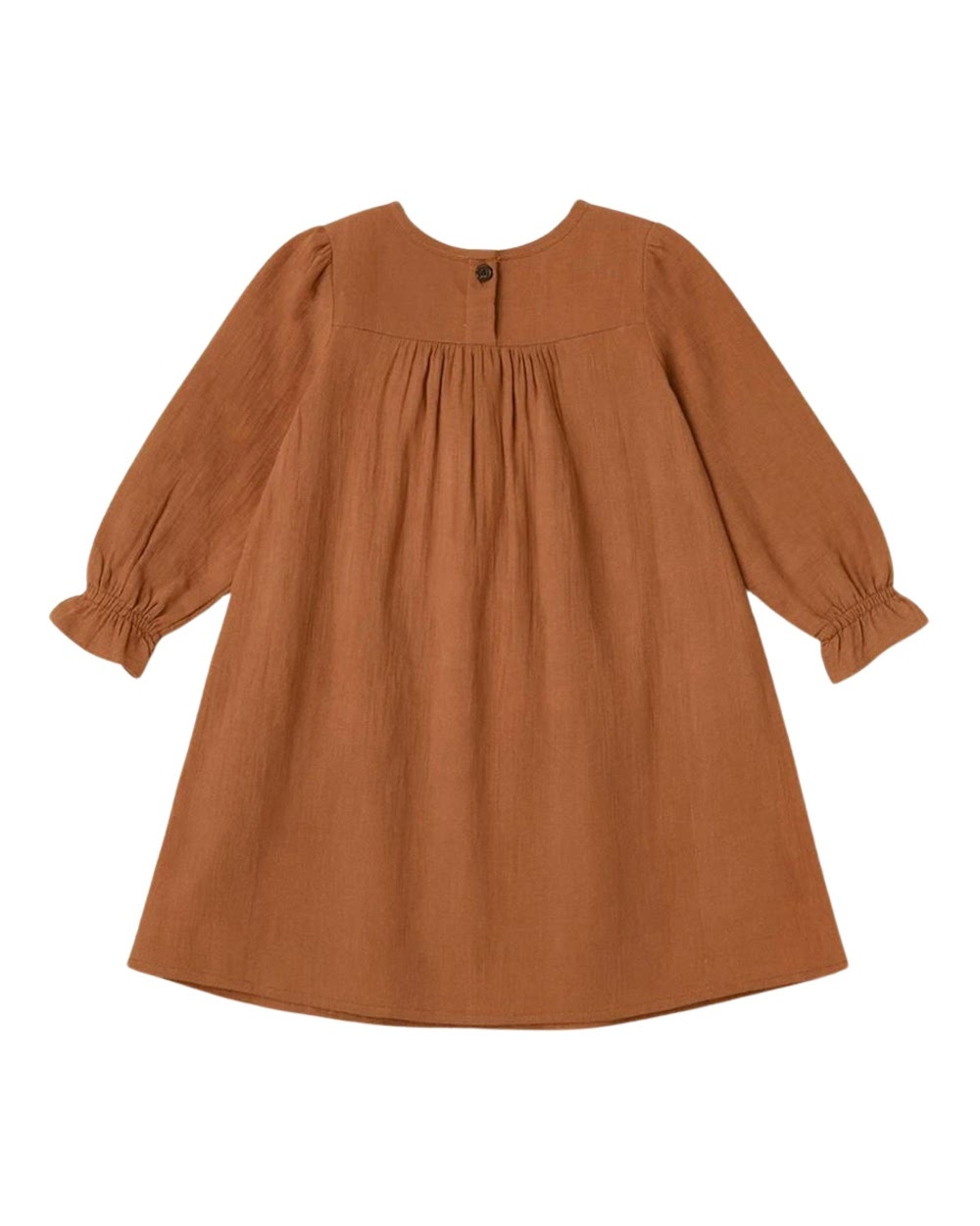 Burnt Orange Embroidered Dress