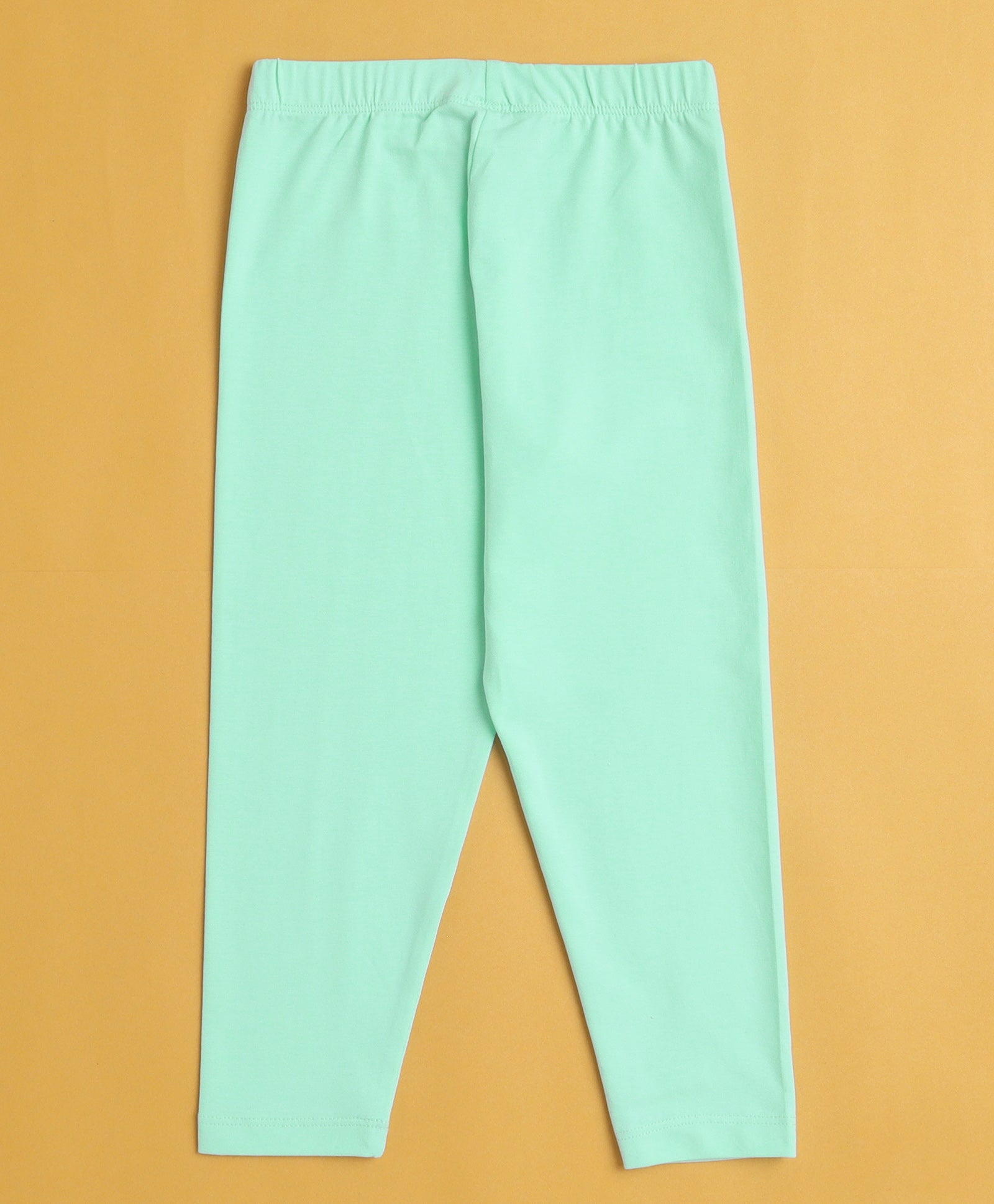 Girls Leggings Green & White Pack of 2