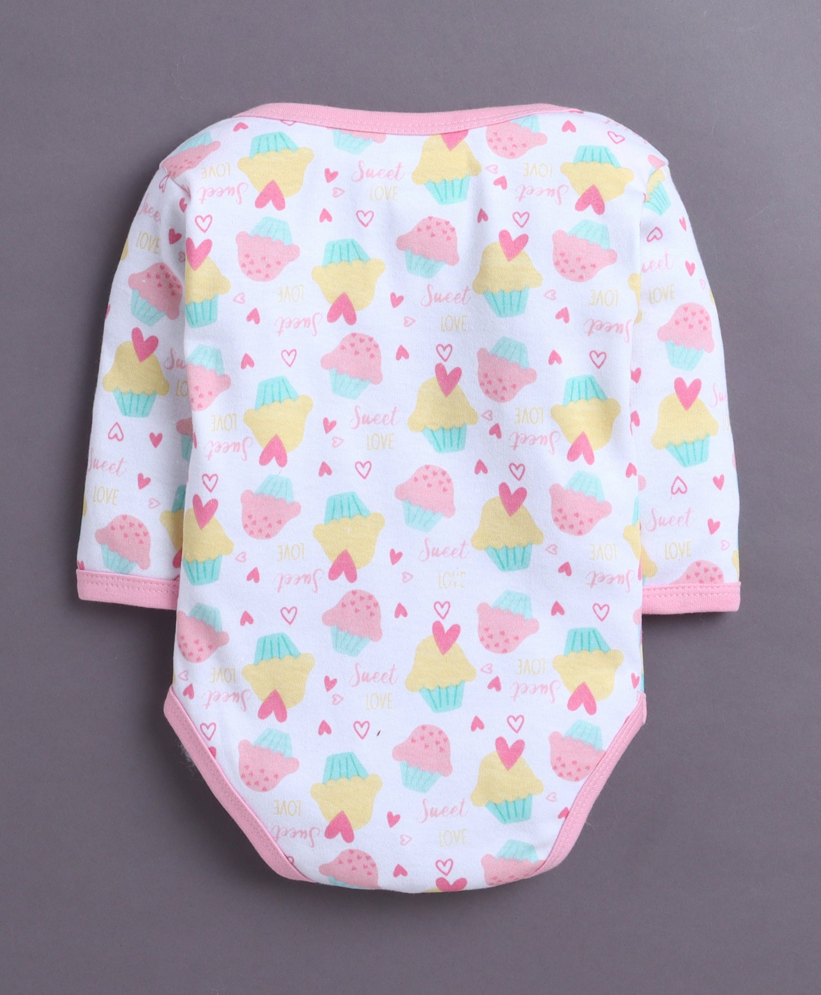 Pink & White Baby Girls Full Sleeves Cotton Bodysuit / Onesies Pack Of 3