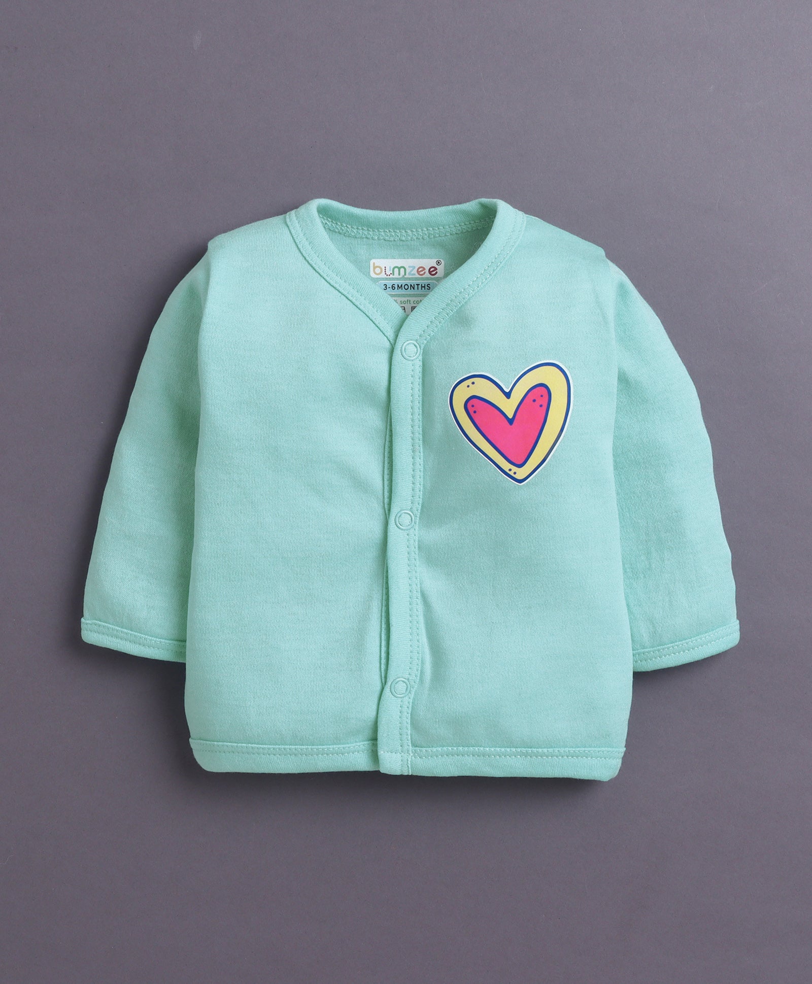 Girls Full Sleeves Jabla Mint Green & White Pack of 3