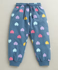 Blue Girls Cotton Jogger