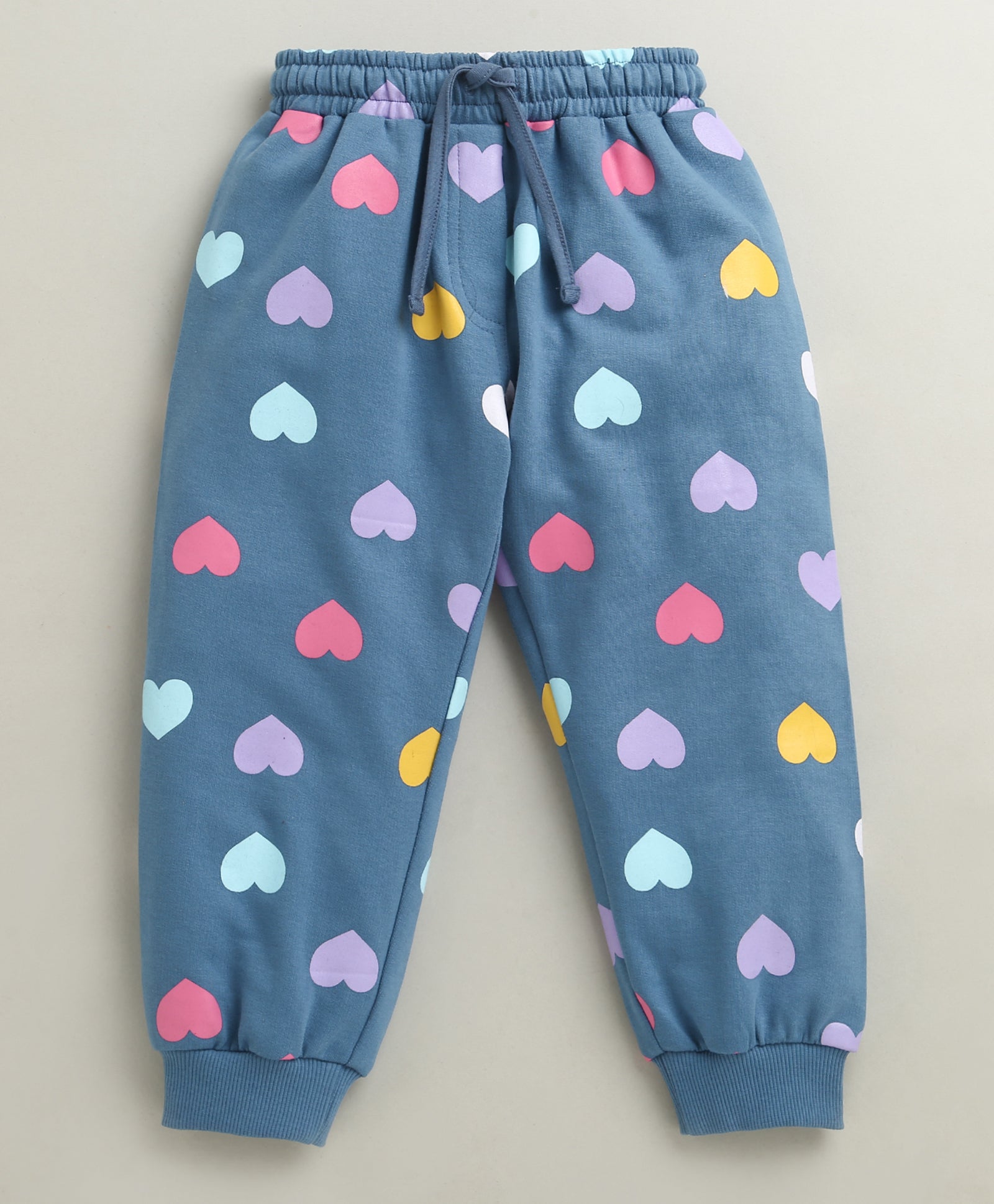 Blue Girls Cotton Jogger
