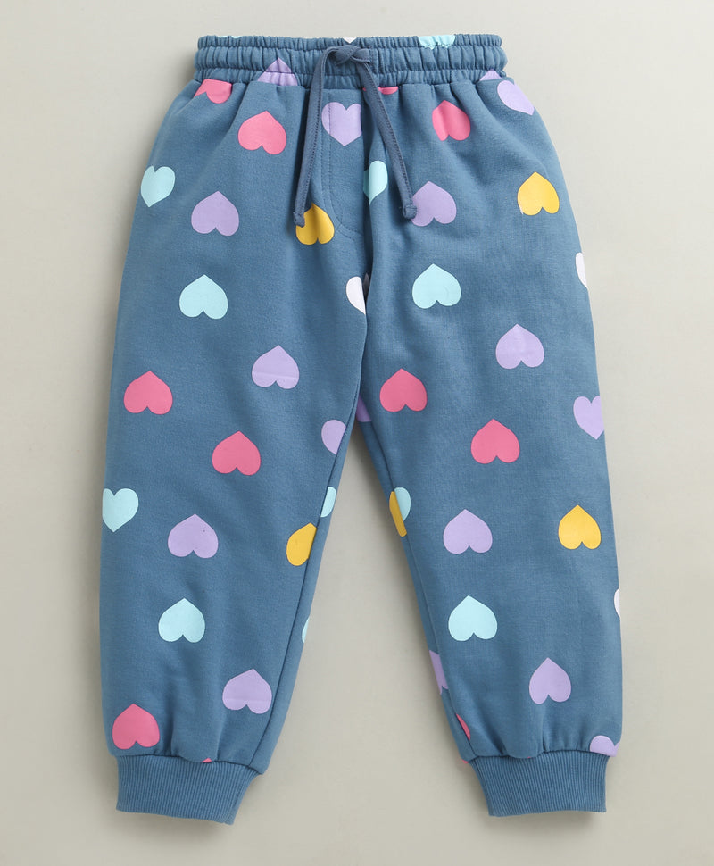 Blue Girls Cotton Jogger