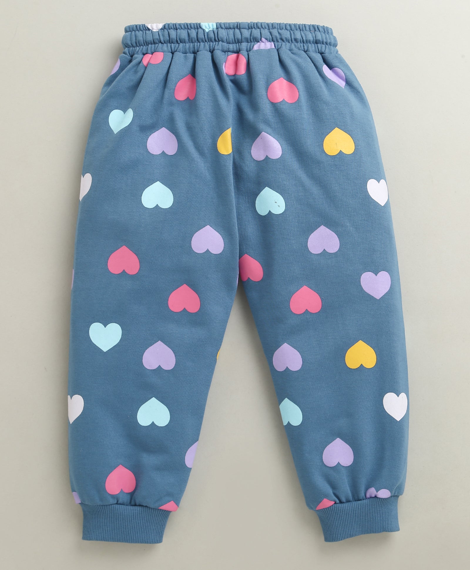 Blue Girls Cotton Jogger