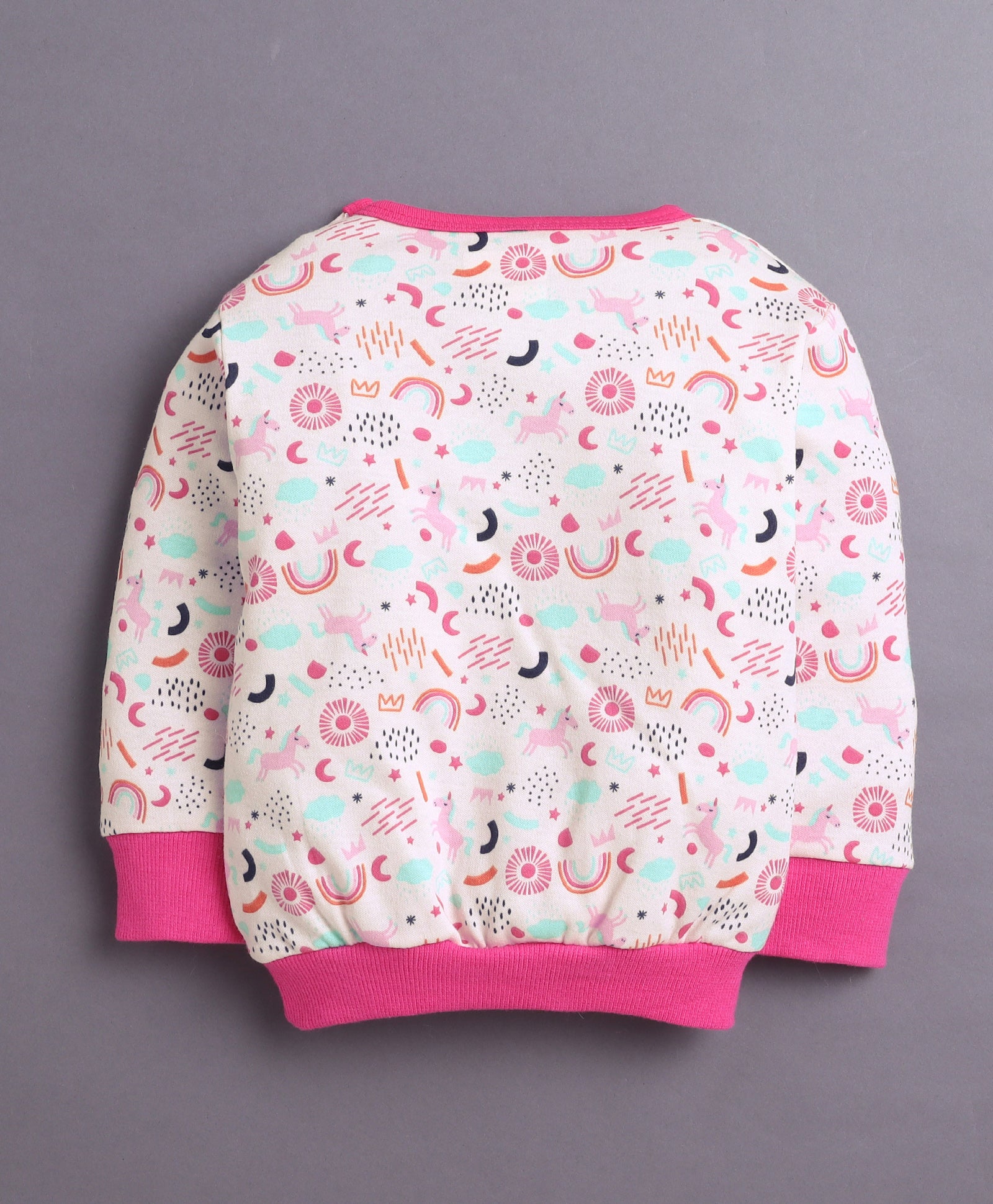 Baby Pink & Pink Girls Full Sleeves Cotton T-Shirt & Jogger Set