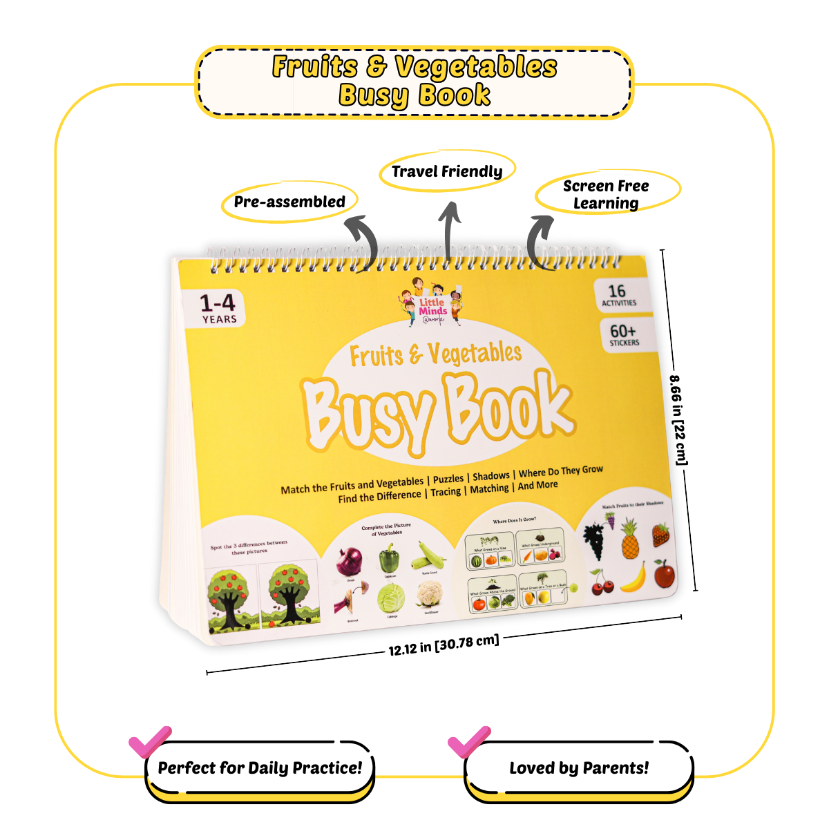 Fruits and Vegetables Busy Book