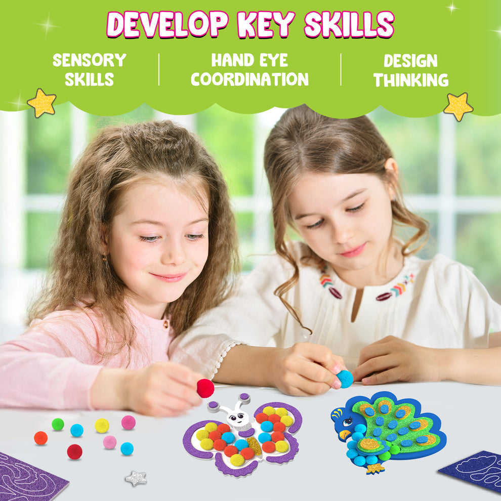 Pom-Pom Magnet Crafts Adorable Animals