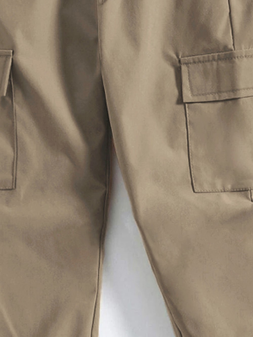 Boy's Beige Green Cargo Jogger Pants