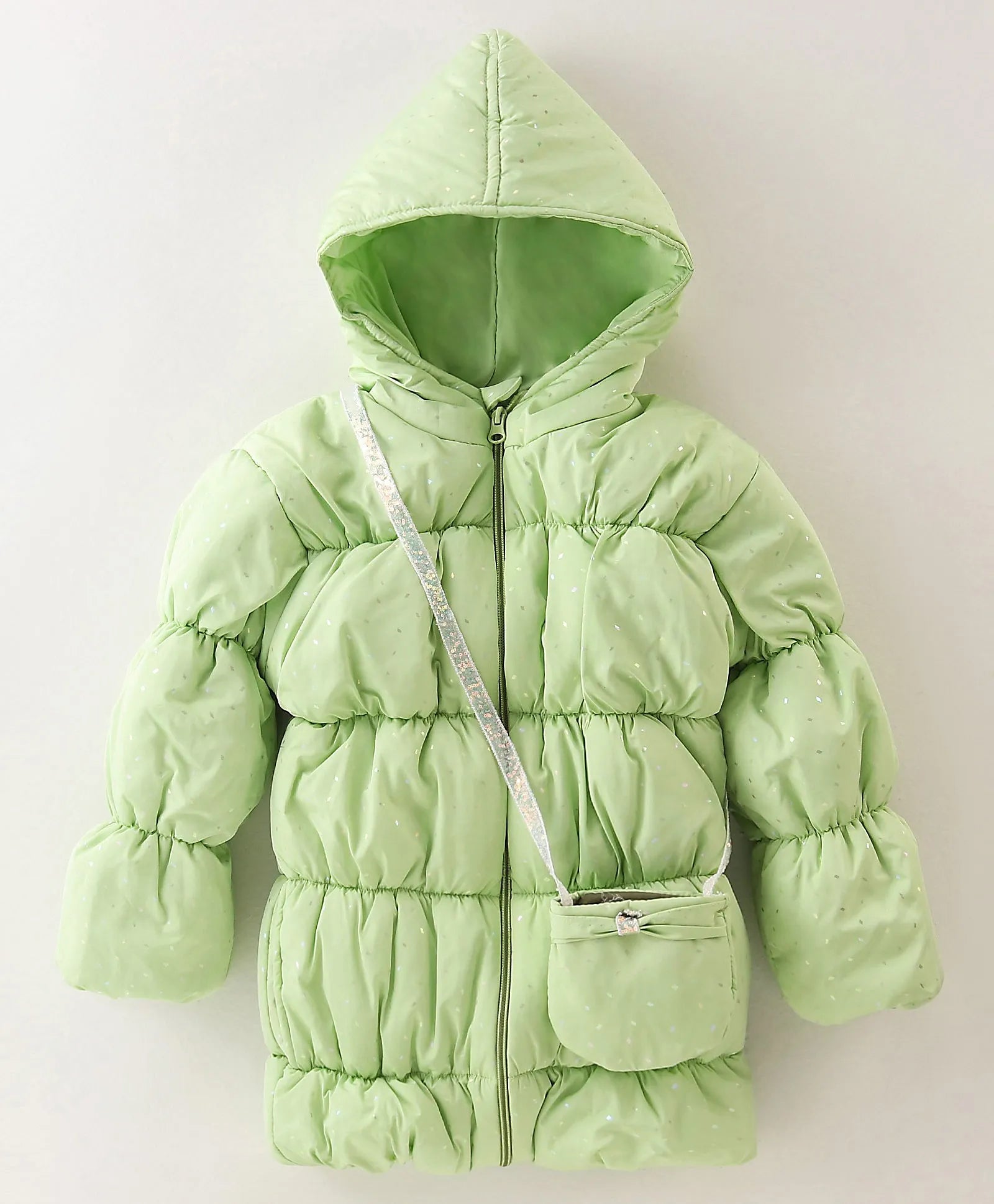 Girls Quilted Jacket Mint Green