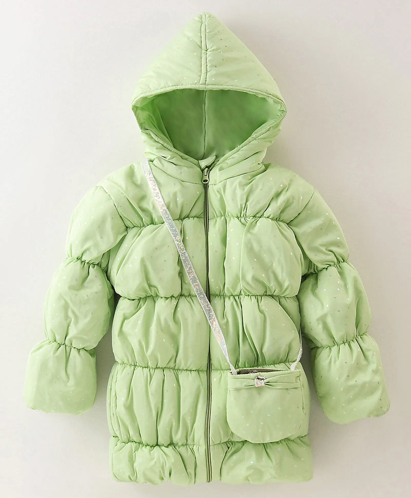Girls Quilted Jacket Mint Green