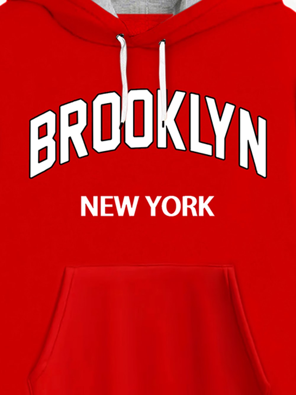Boys' Red Collegiate "Brooklyn" Hooded Sweatshirt