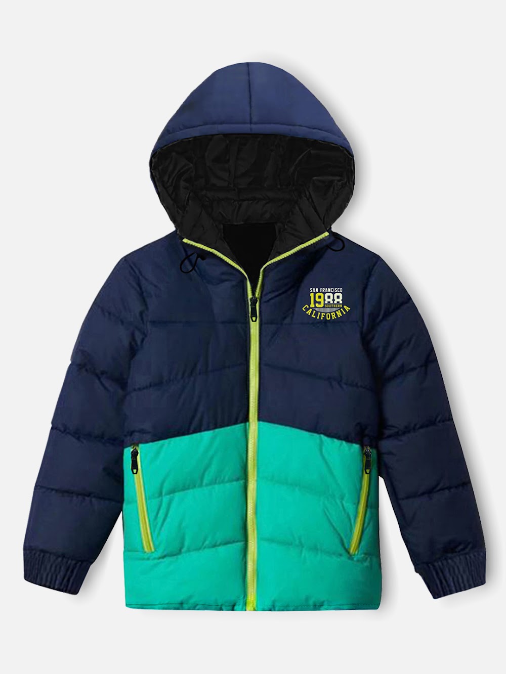 Boys' Color-Block Puffer Jacket