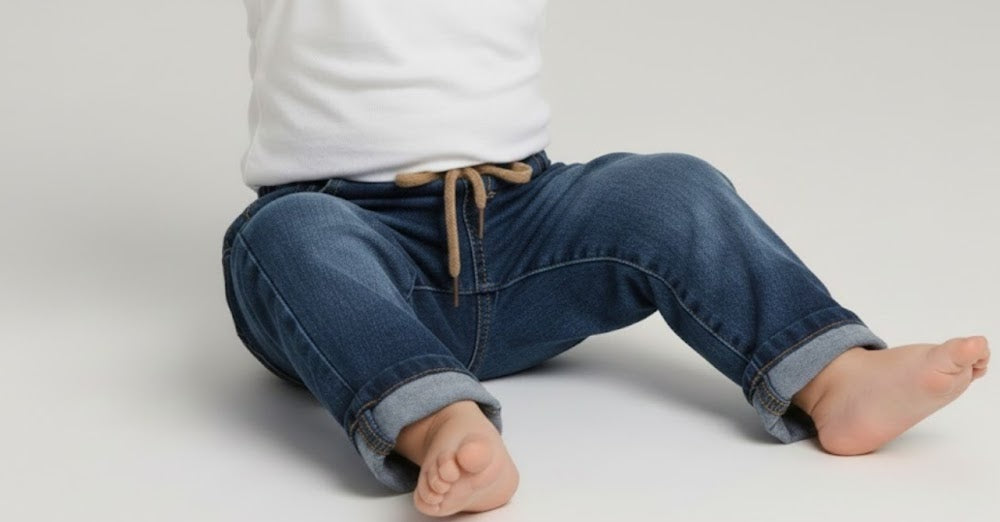 Dark Blue Straight Fit Denim Pants