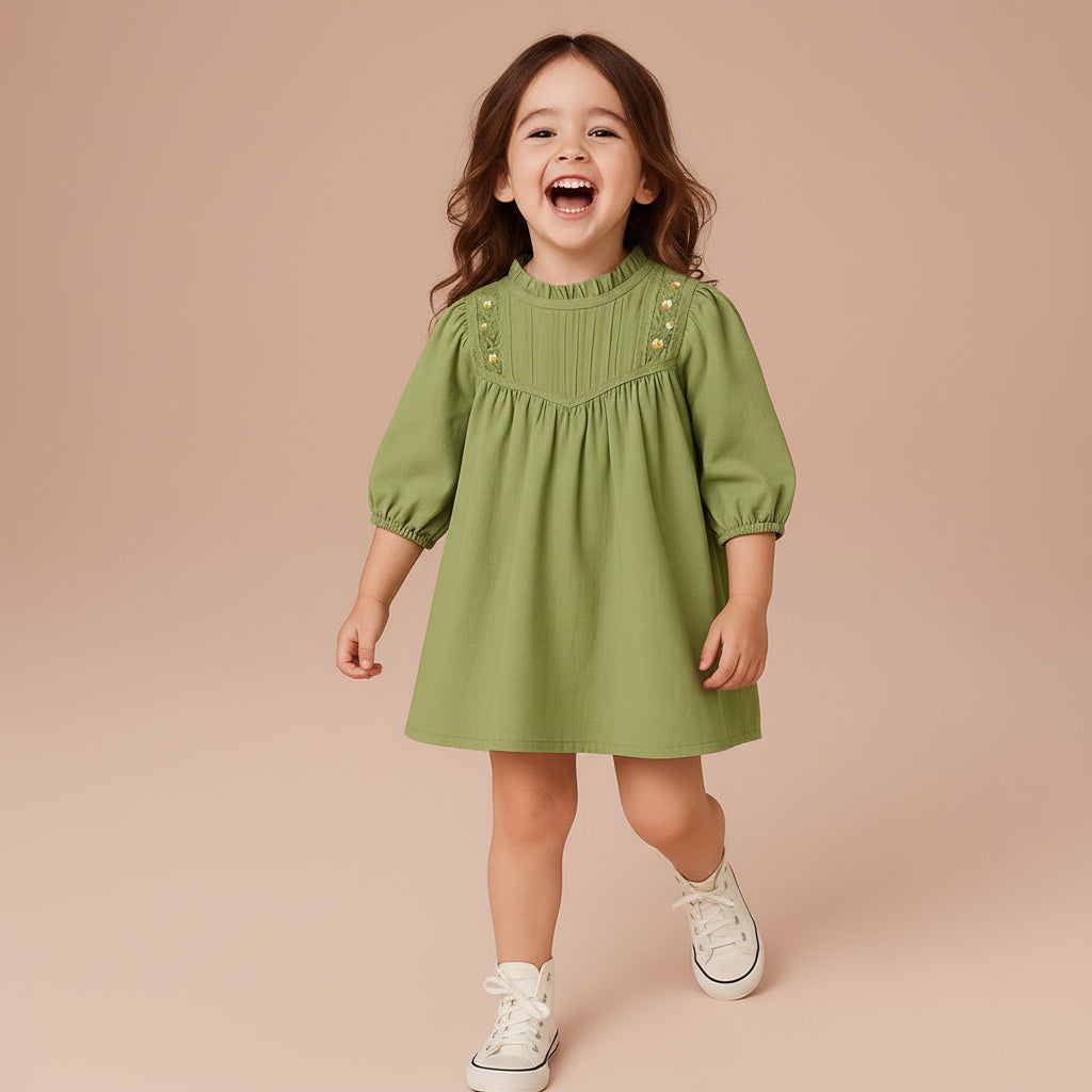 Light Green Ruffled Dress