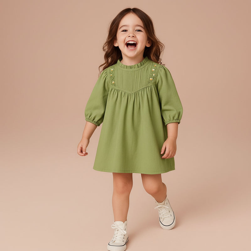 Light Green Ruffled Dress