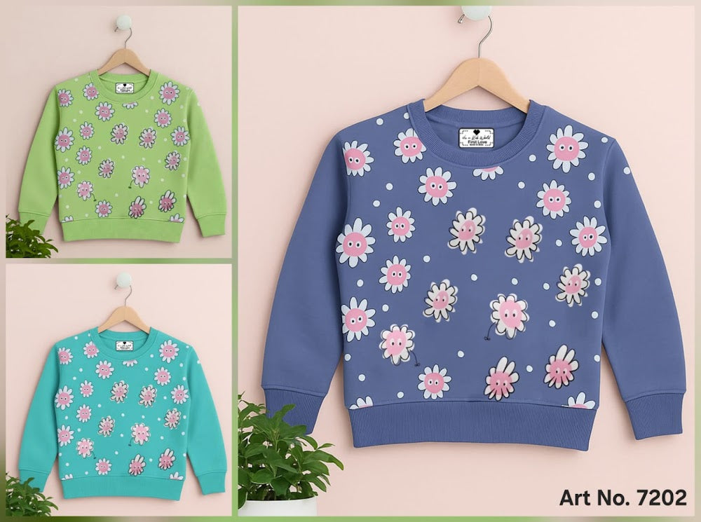 Girls Sweat Shirt Blue