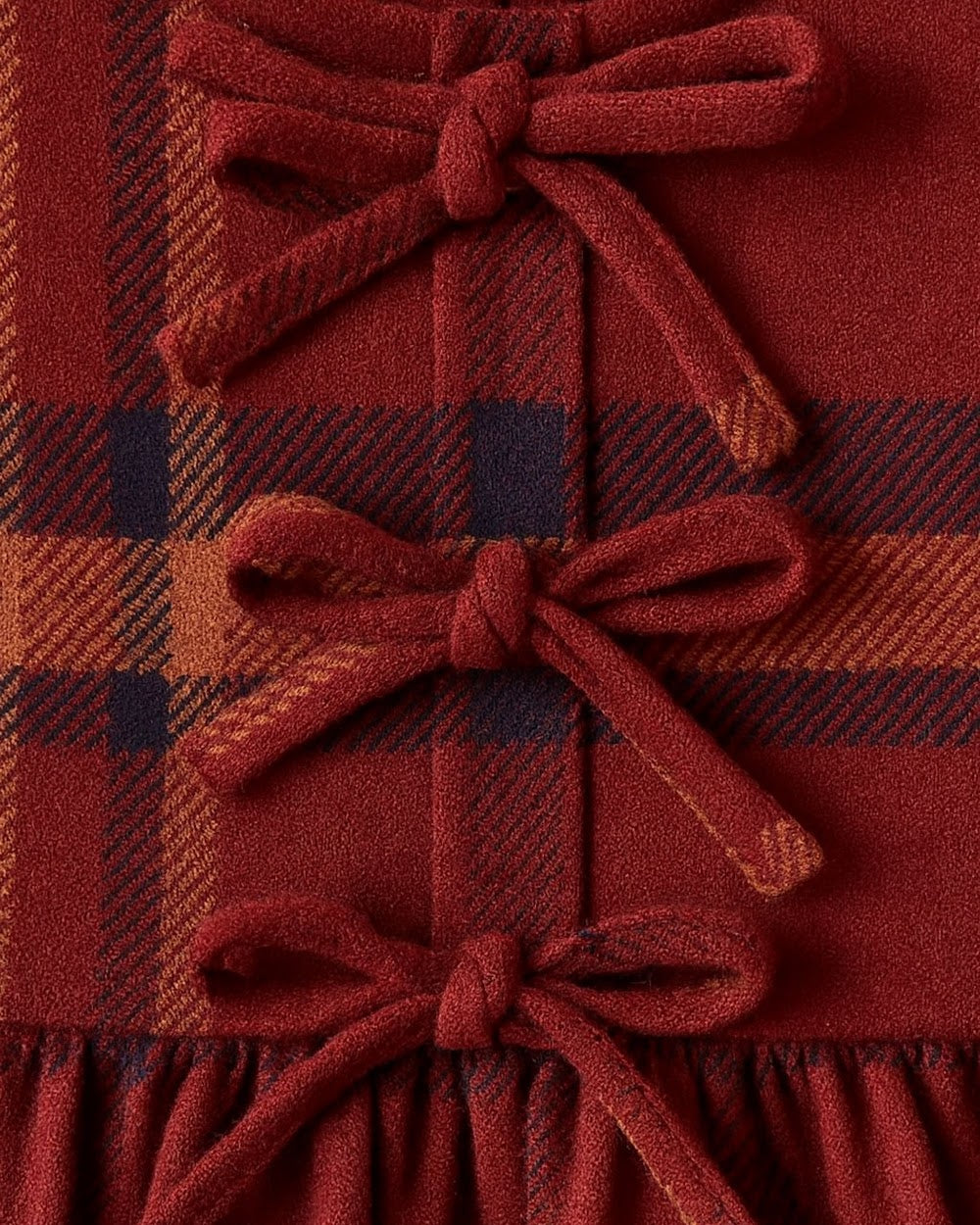 Red Plaid Ruffled Pant Set