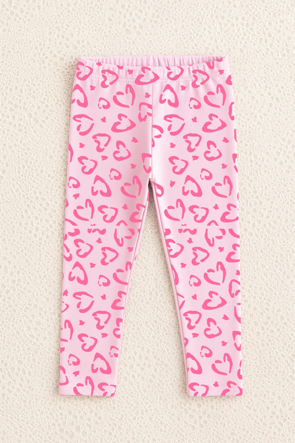 Girls' 3-Pack Printed Heart & Star Leggings
