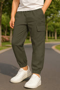 Men's Dark Olive Cargo Jogger Pants